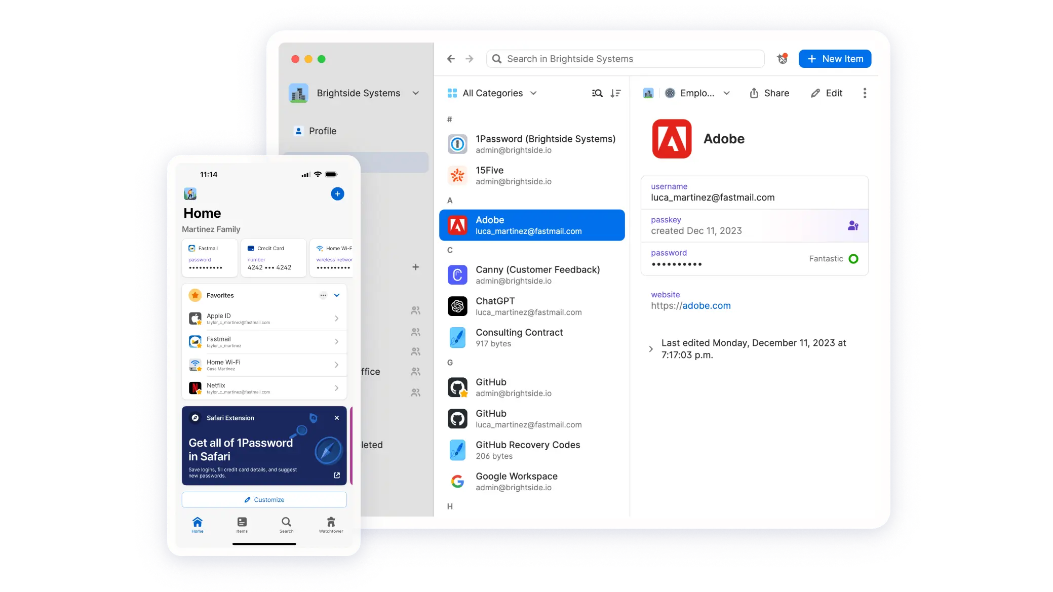 1Password screenshots