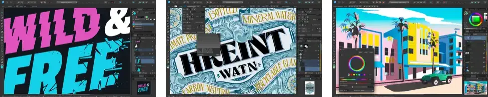 Capturas de pantalla de Affinity Designer para Mac 