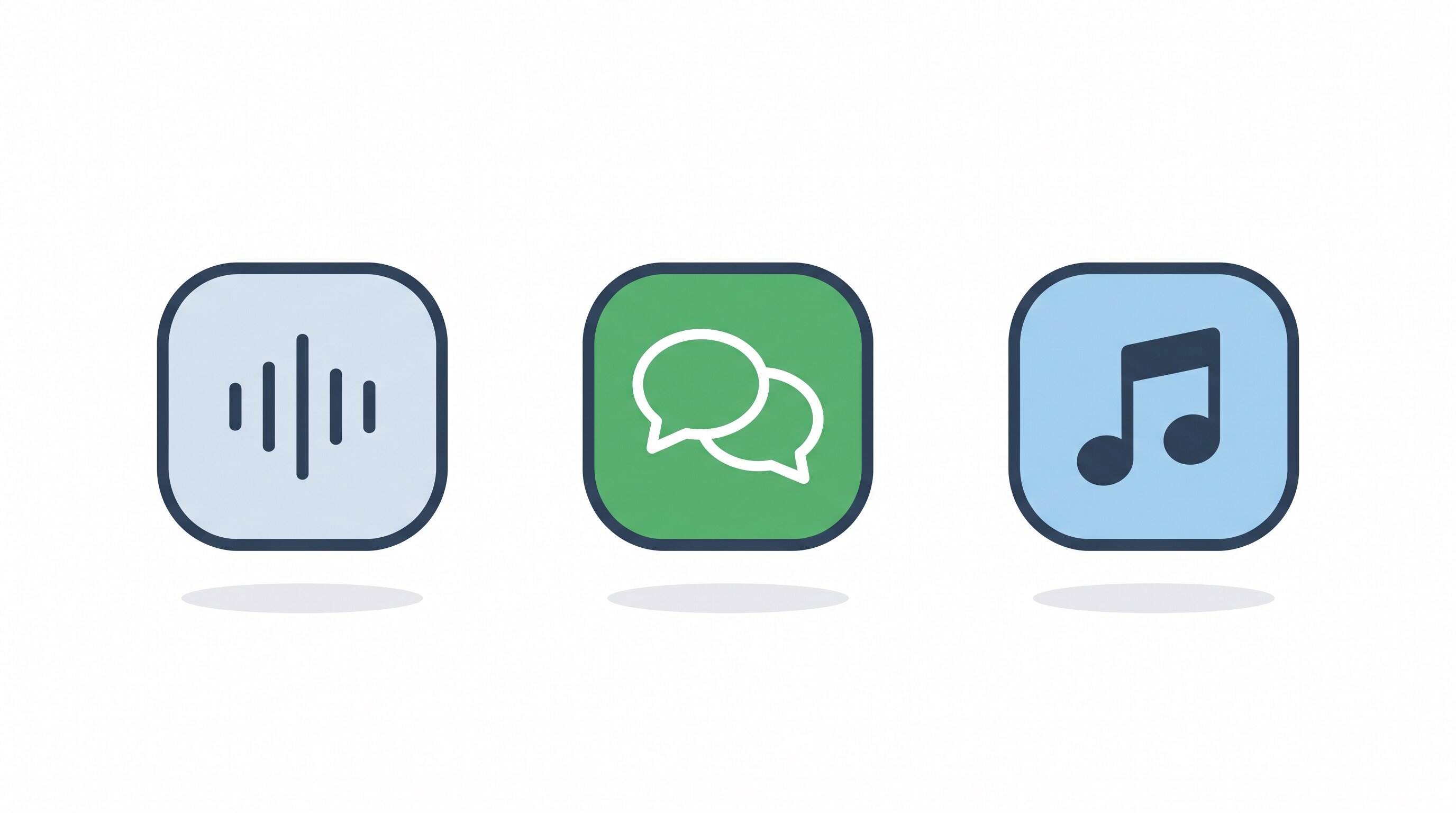 Icon trio representing Adaptive Audio, Live Translation, and lossless audio features unlocked by the H2 chip