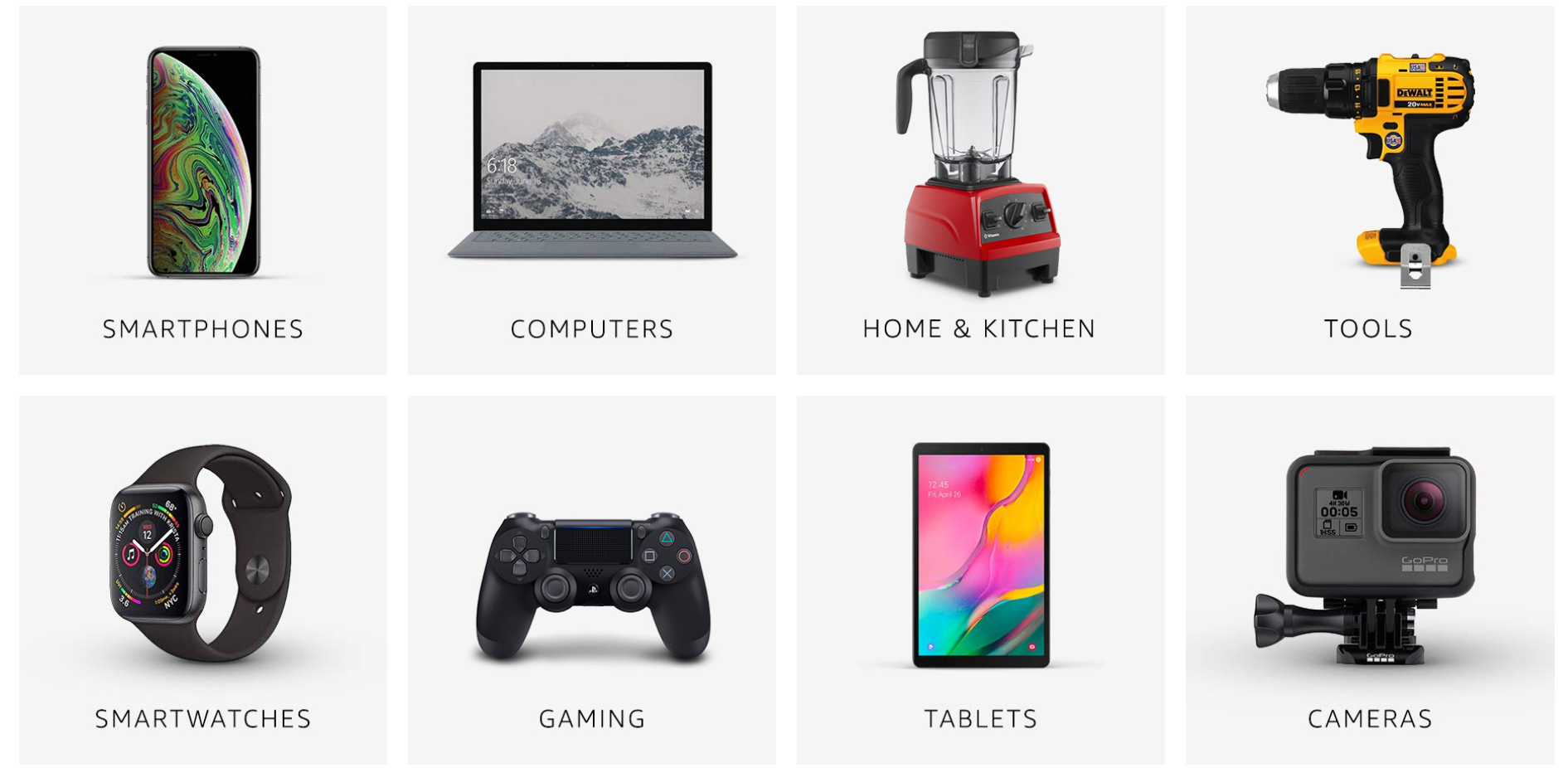 Amazon Renewed product categories