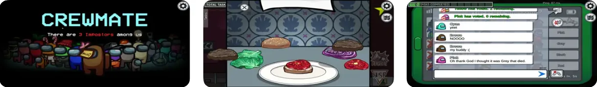 Capturas de pantalla de Among Us! en iPhone