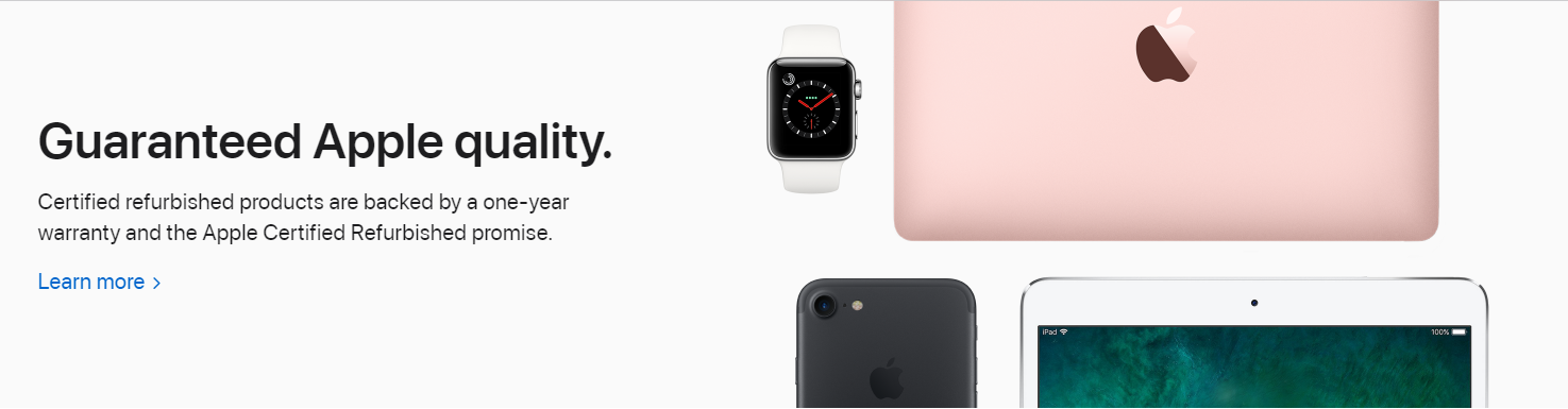 Apple Certified Refurbished banner