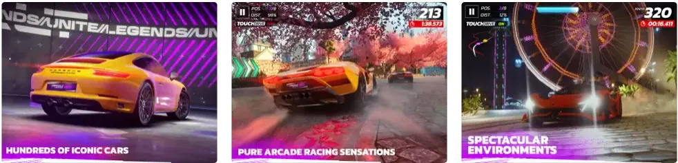 Asphalt Legends Unite iPad game screenshots