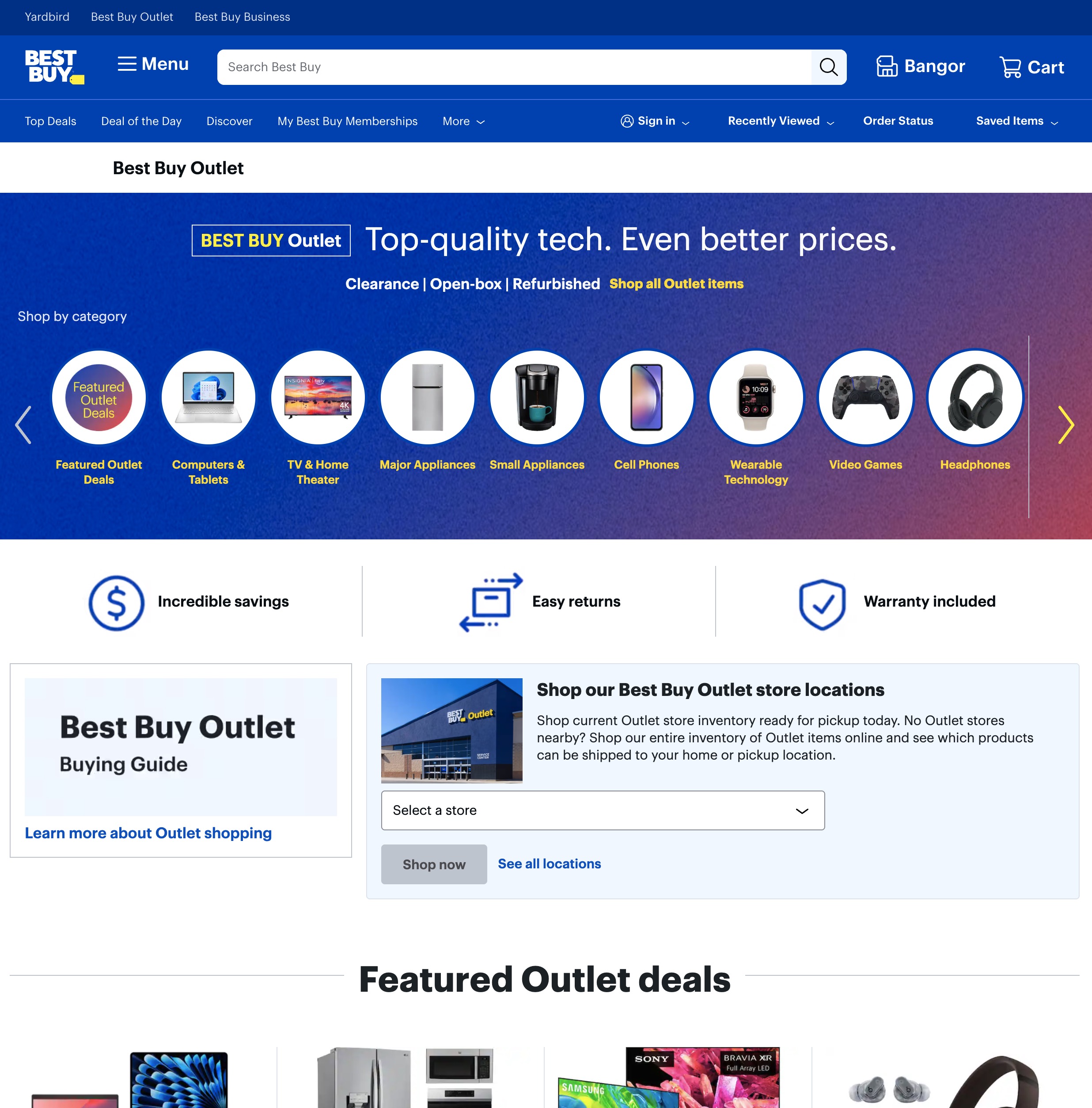 Best Buy refurbished iPhones section