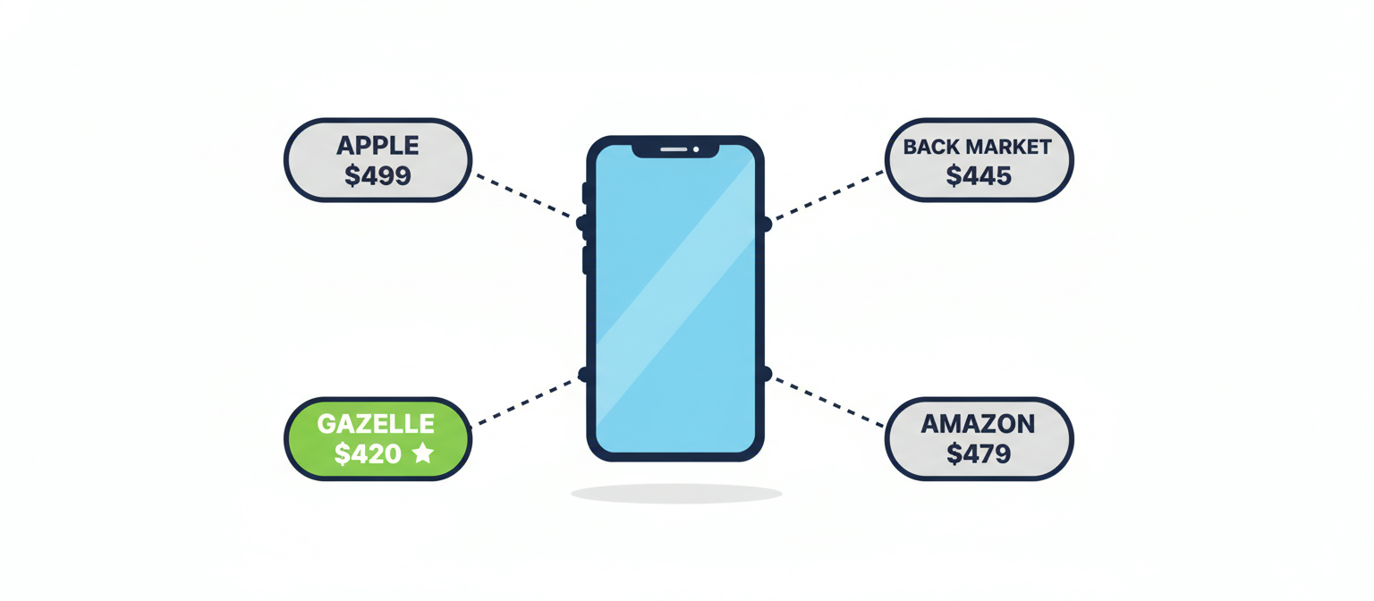 Live refurbished iPhone prices compared across stores on RefurbMe