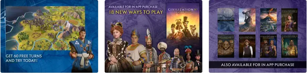 Civilization VII capturas de pantalla del juego para iPad