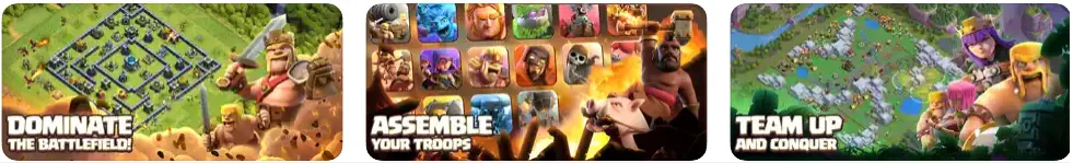 Schermate di gioco di Clash of Clans su iPhone