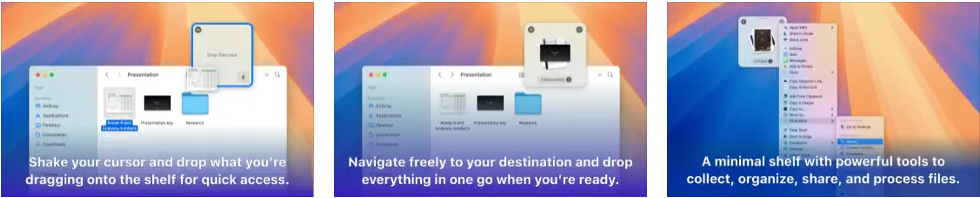 Dropover for Mac screenshots
