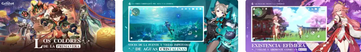 Capturas de pantalla de Genshin Impact en iPhone