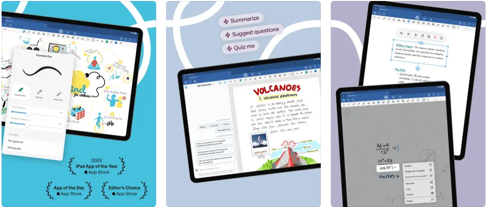 GoodNotes app for iPad screenshots