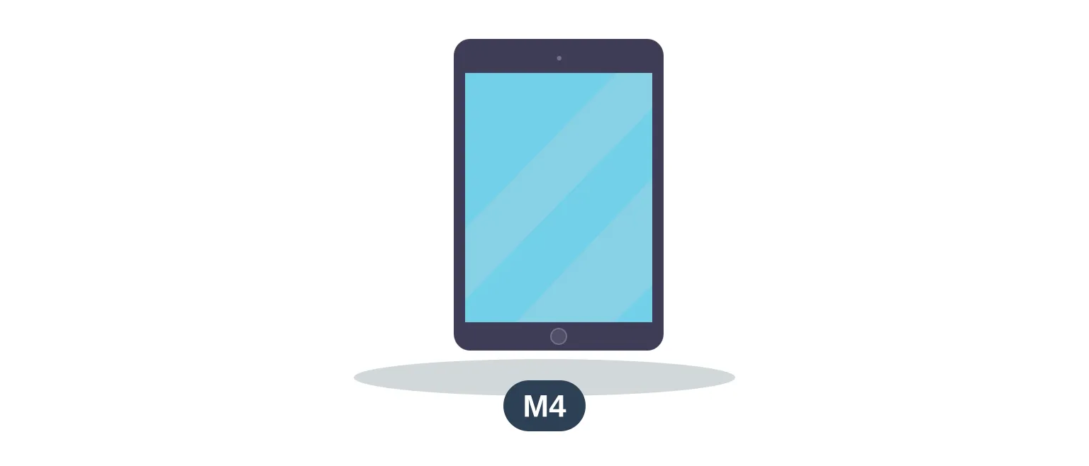 iPad Air with the M4 chip, shown as a flat brand illustration