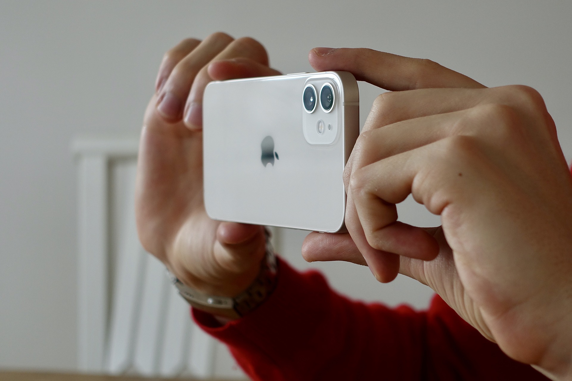 iPhone 12 taking a picture