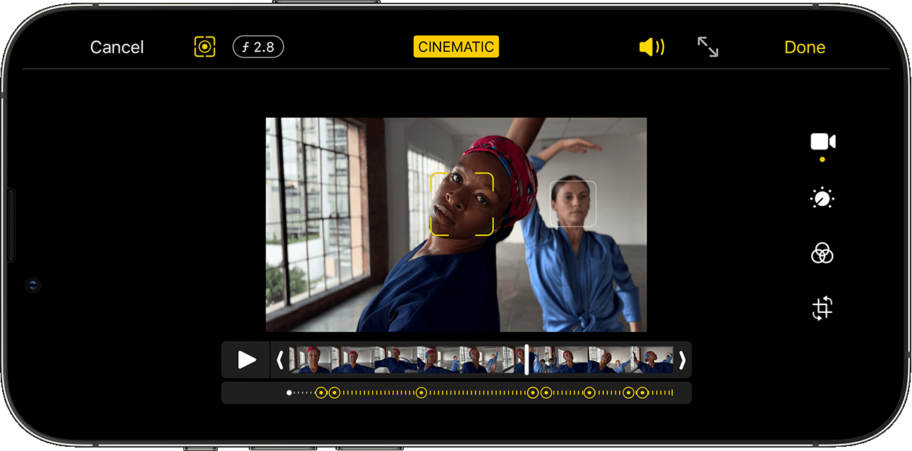 Cinematic mode on the iPhone