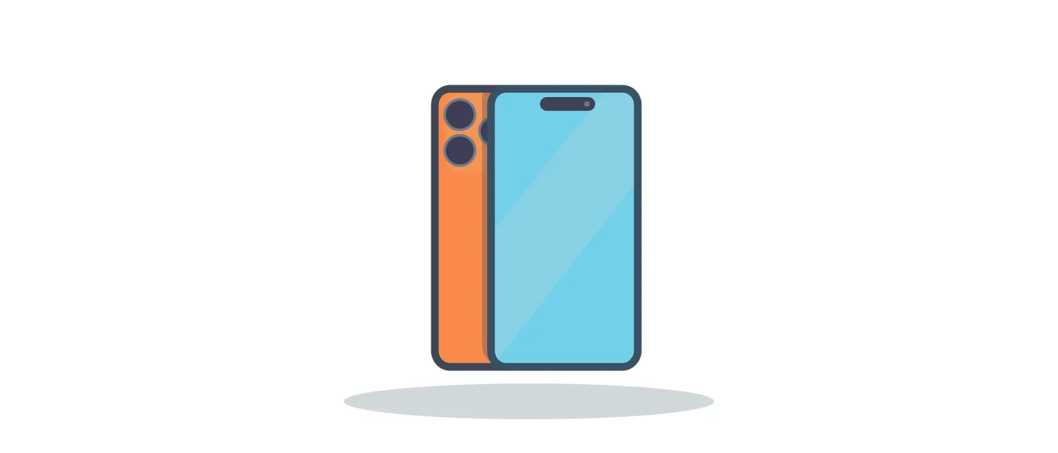 Refurbished iPhone 17 Pro in Cosmic Orange shown front and back