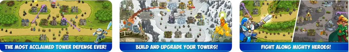 Schermate di gioco di Kingdom Rush su iPhone