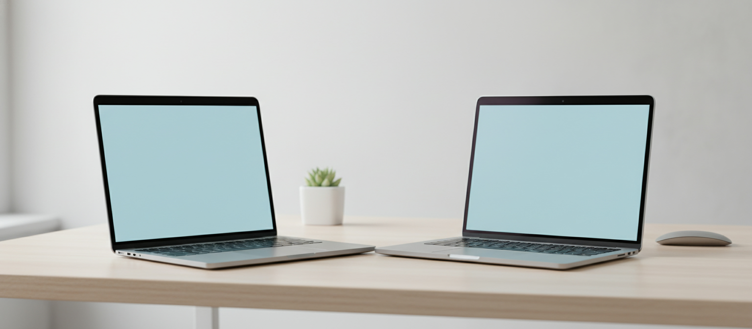 MacBook Air M4 vs MacBook Pro M4 side by side