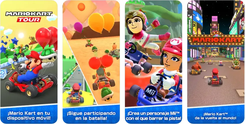 Capturas de pantalla de Mario Kart Tour en iPhone