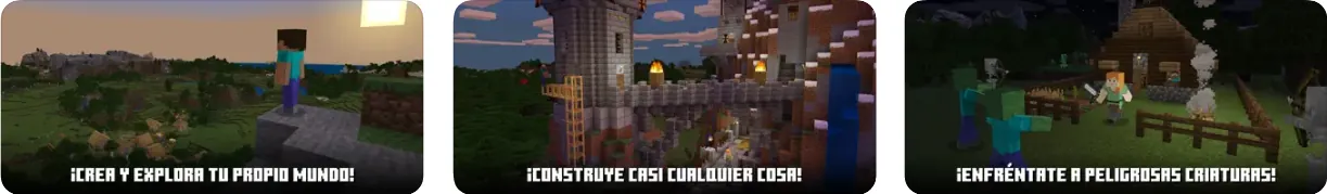 Capturas de pantalla de Minecraft en iPhone
