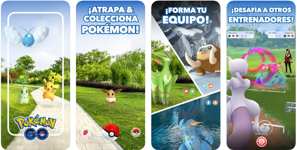 Capturas de pantalla de Pokémon GO en iPhone