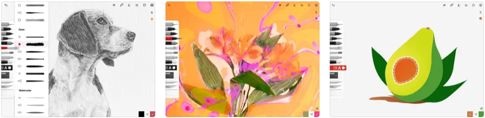 Tayasui Sketches app for iPad screenshots