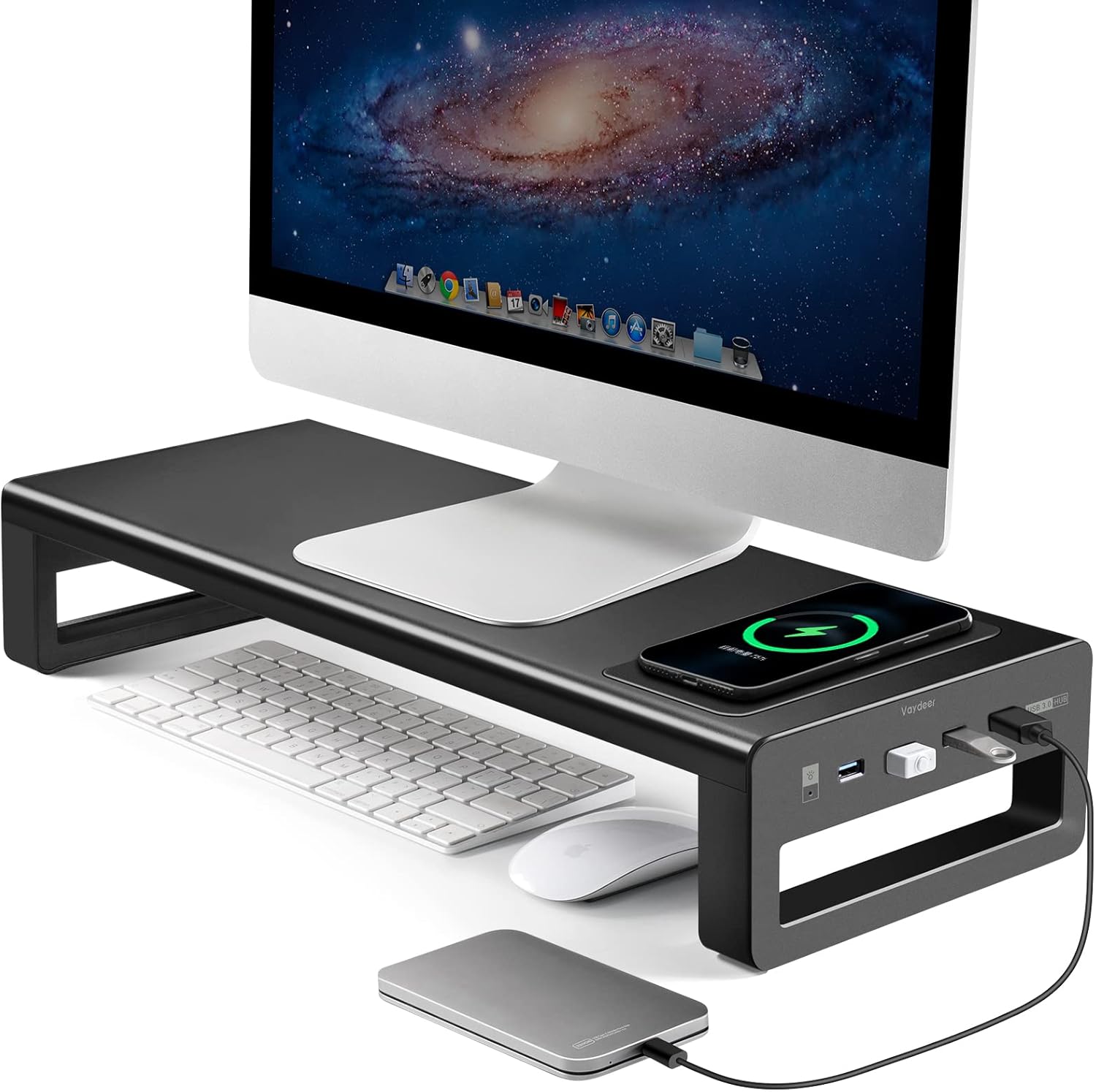 Vaydeer USB 3.0 Wireless Charging Monitor Stand product photo