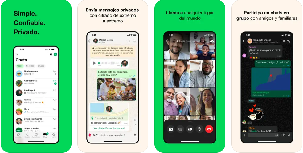 Capturas de pantalla de WhatsApp