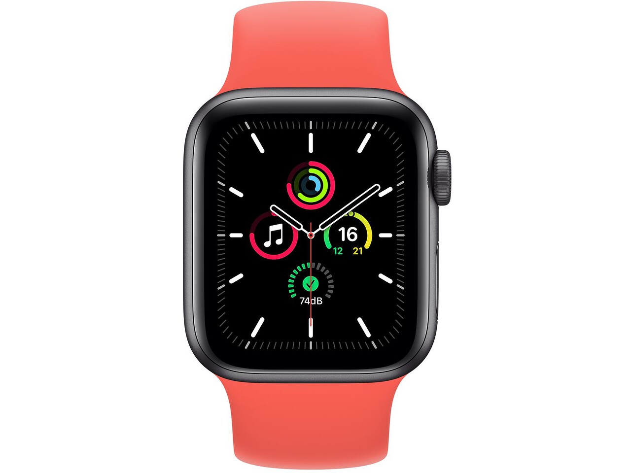 apple watch se cellular 40mm space gray aluminum pink citrus solo loop 