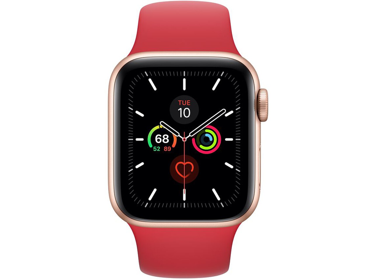 apple watch series 5 40mm gold aluminum red sport band 