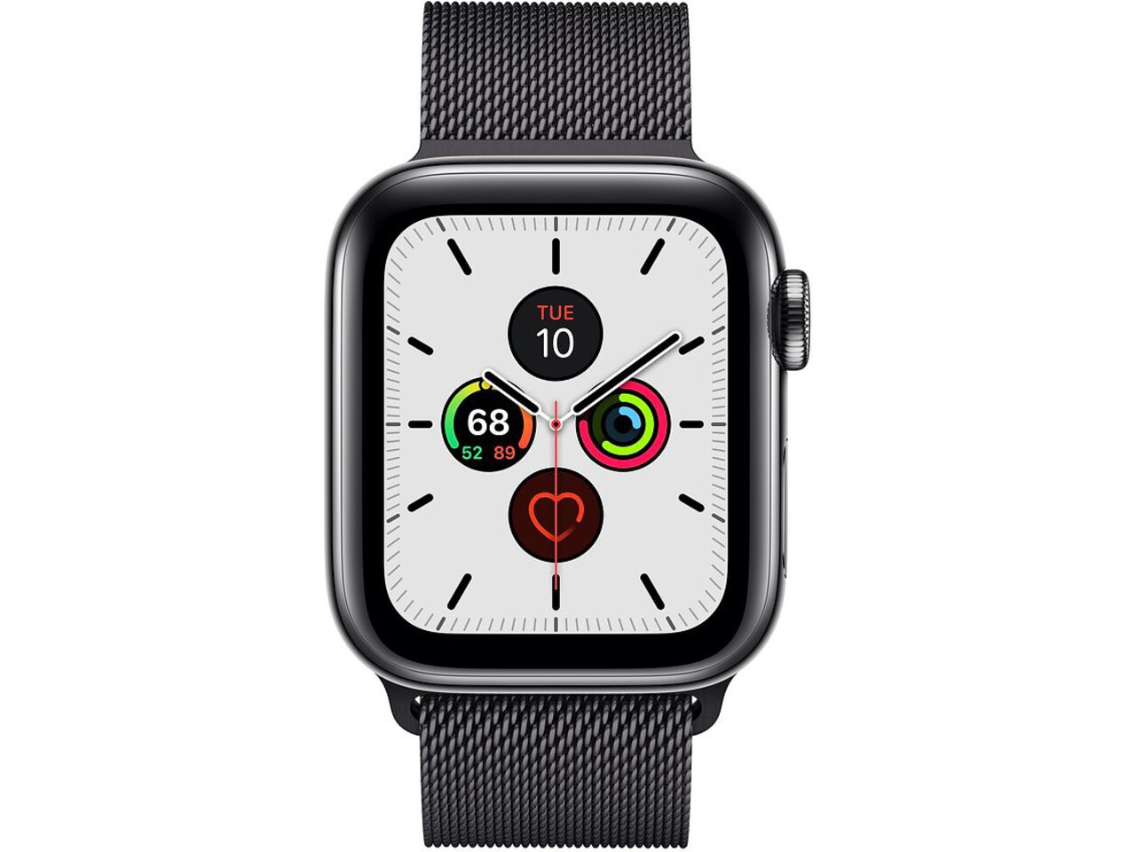 apple watch series 5 cellular 40mm space black stainless steel space black milanese loop 