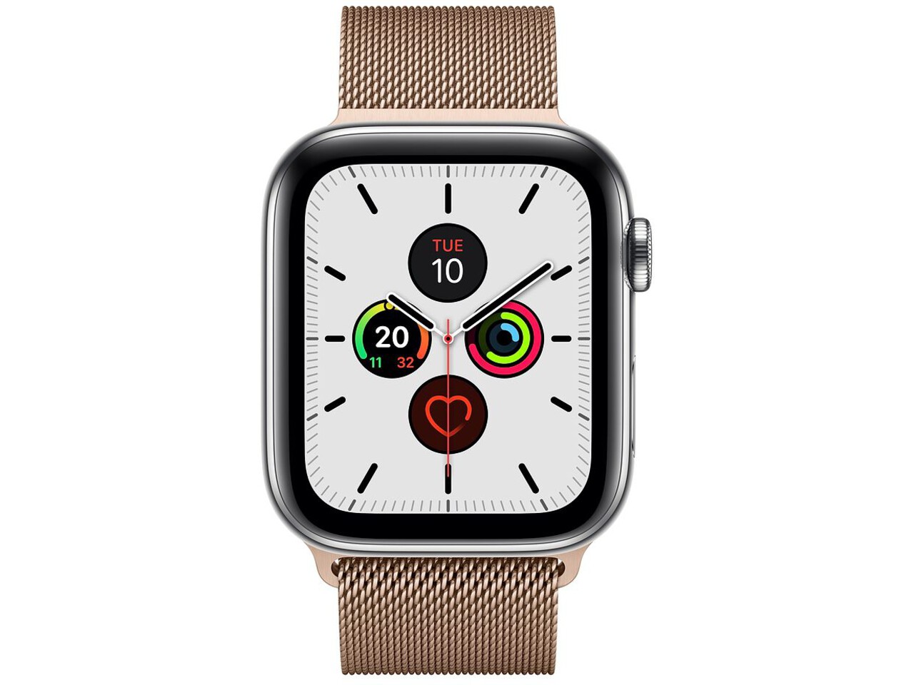 apple watch series 5 cellular 44mm silver stainless steel gold stainless steel