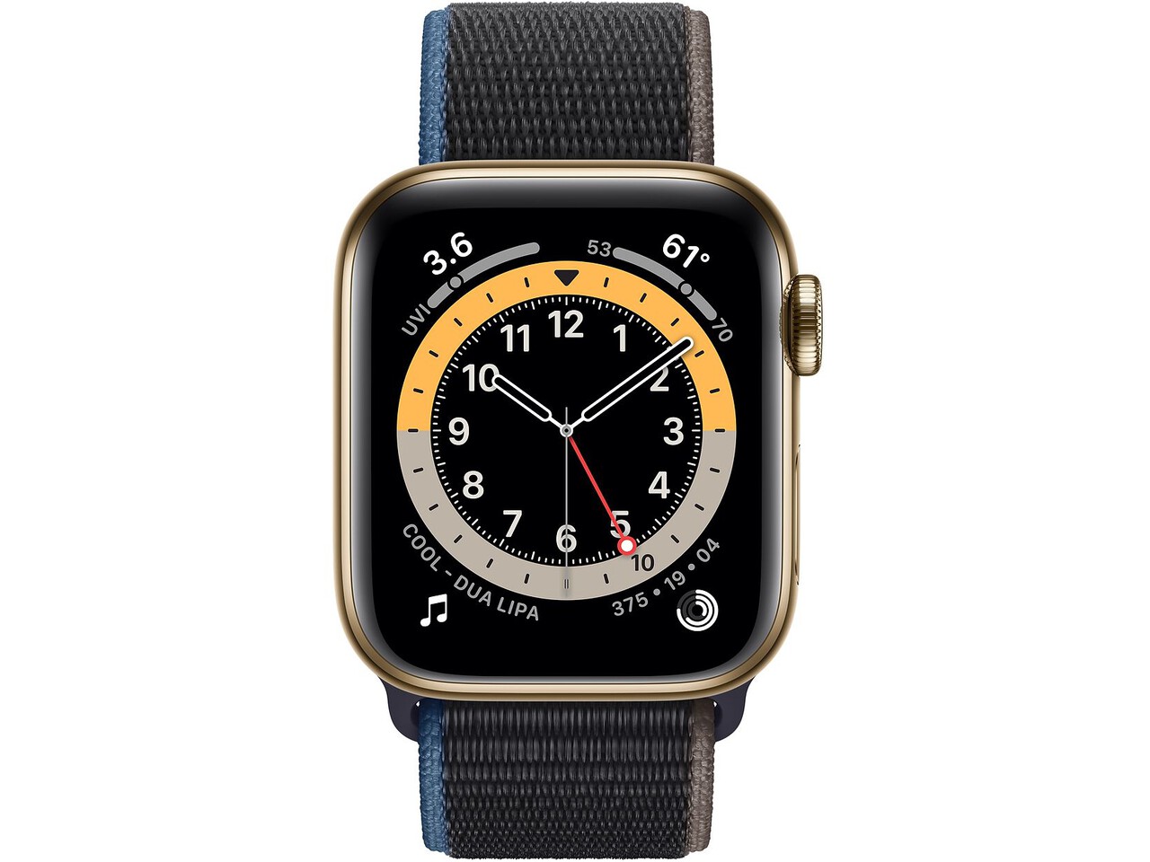 apple watch series 6 cellular 40mm gold stainless steel charcoal sport loop