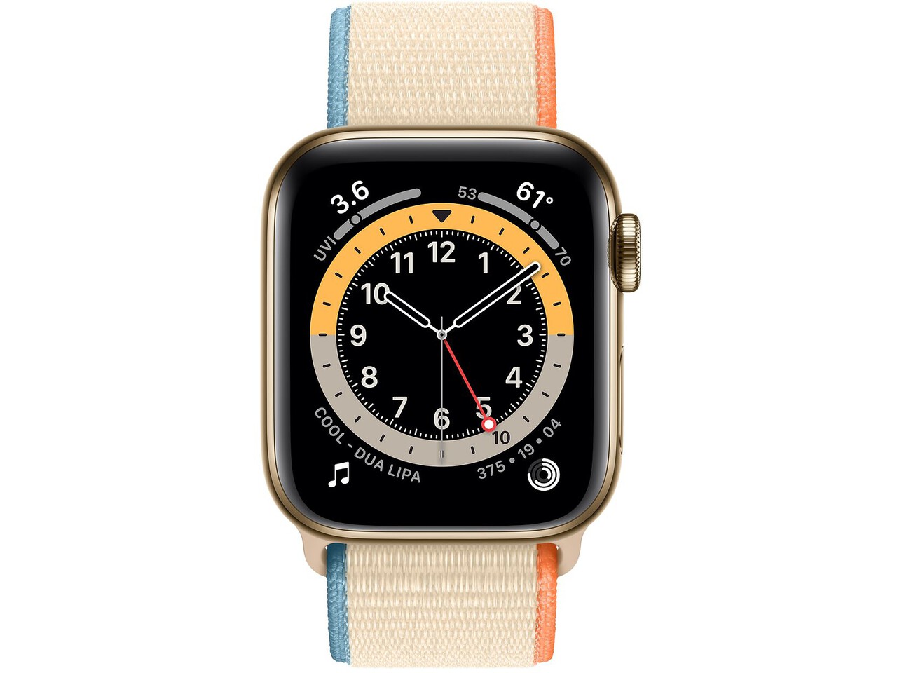 apple watch series 6 cellular 40mm gold stainless steel cream sport loop
