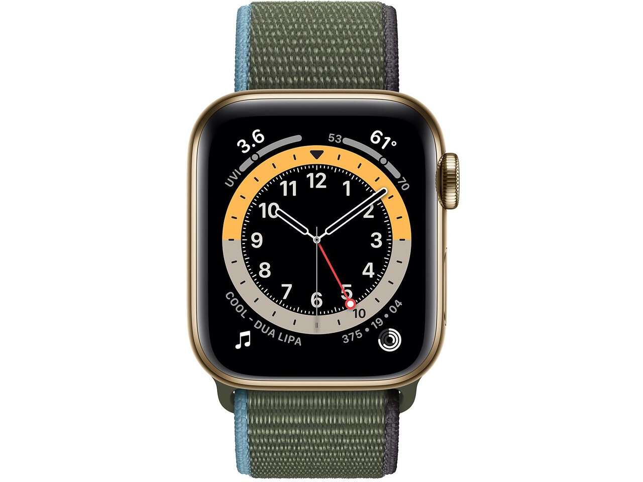 apple watch series 6 cellular 40mm gold stainless steel inverness green sport loop