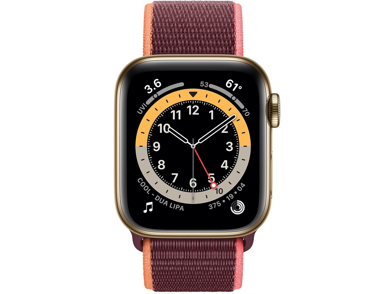 apple watch series 6 cellular 40mm gold stainless steel plum sport loop
