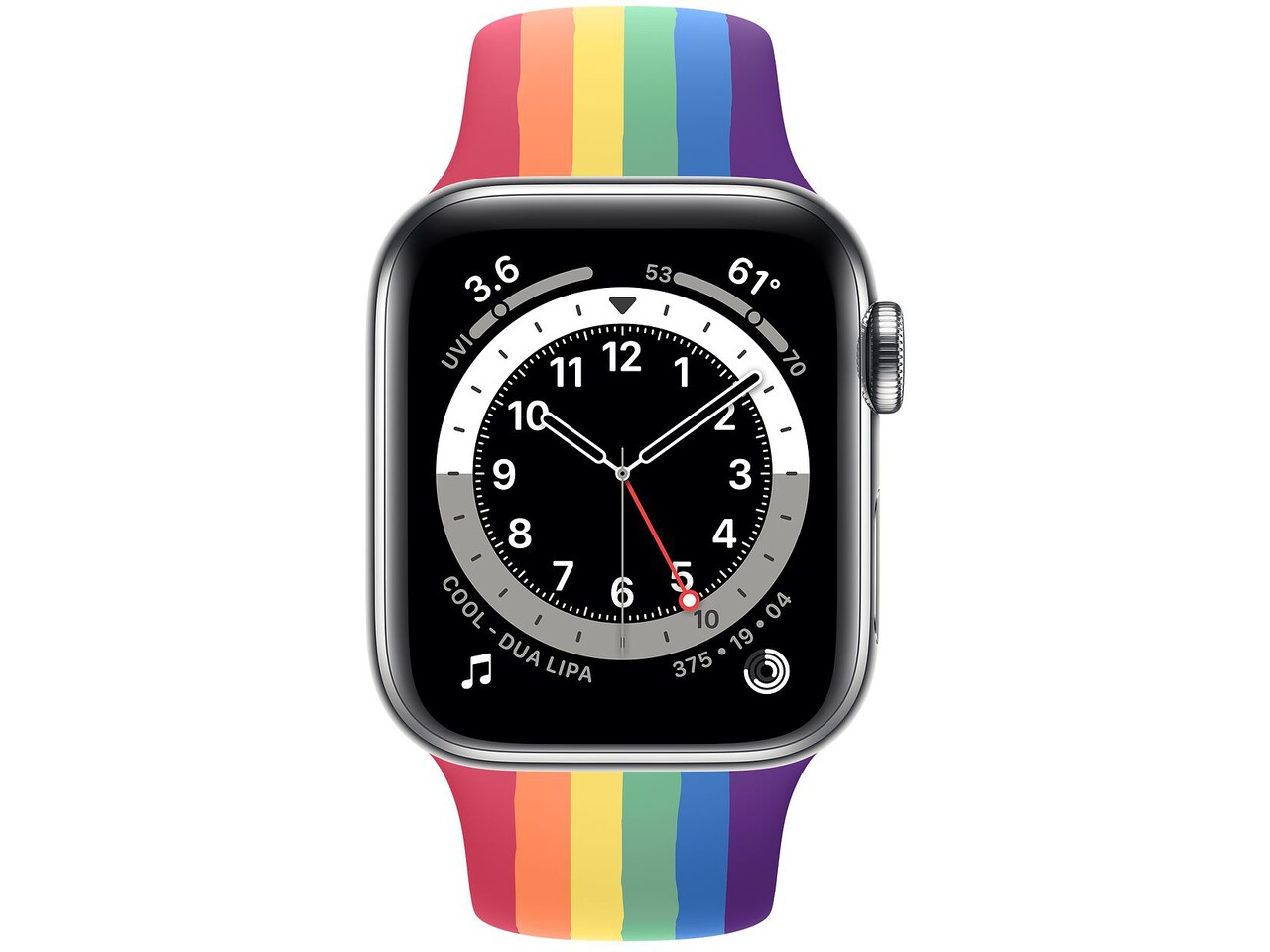 apple watch series 6 cellular 40mm silver stainless steel pride sport band