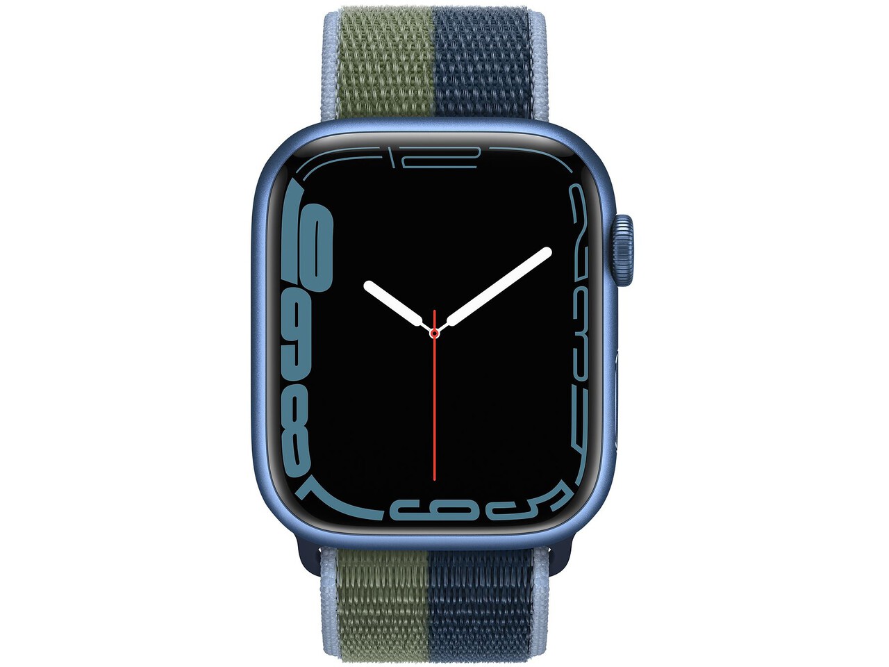 apple watch series 7 41mm blue aluminum plum sport loop 