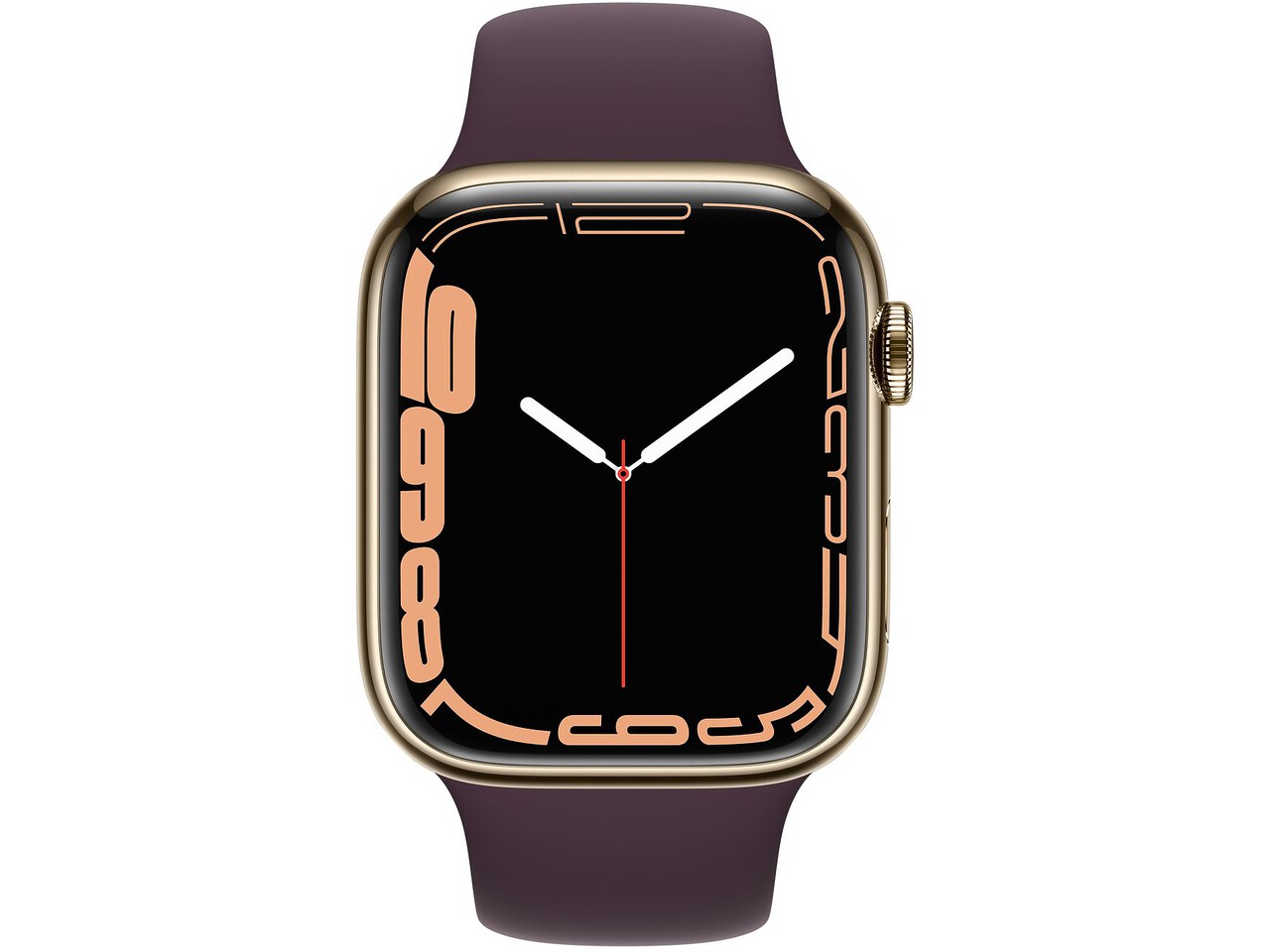 apple watch series 7 cellular 45mm gold milanese loop dark cherry sport band