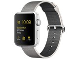 apple watch series 2 42mm silver aluminum pearl woven nylon band
