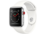 apple watch series 3 cellular 42mm space gray stainless steel soft white sport band 