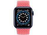 apple watch series 6 40mm blue aluminum pink punch braided solo loop