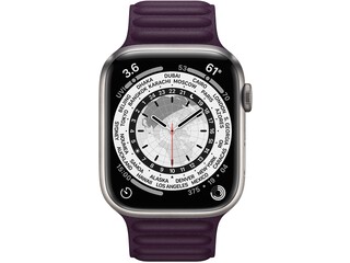 apple watch edition series 7 cellular 41mm silver titanium black leather link