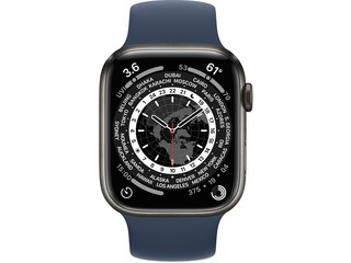 apple watch edition series 7 cellular 41mm space black titanium cantaloupe solo loop
