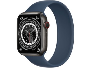 apple watch edition series 7 cellular 41mm space black titanium cyprus green solo loop
