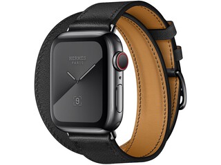 apple watch hermes series 5 cellular 40mm space black stainless steel noir double tour
