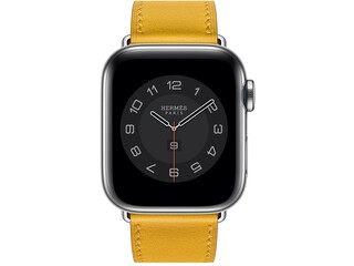 apple watch hermes series 6 cellular 40mm silver stainless jaune ambre double tour