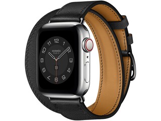 apple watch hermes series 6 cellular 40mm silver stainless steel noir double tour