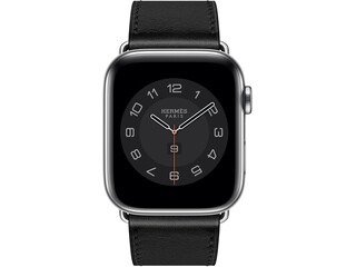 apple watch hermes series 6 cellular 44mm silver stainless noir double tour