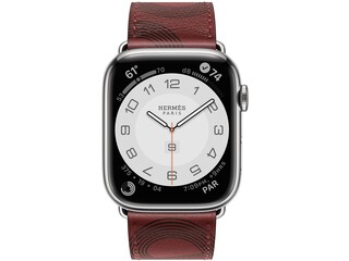 apple watch hermes series 7 cellular 41mm silver stainless noirbleu electrique single tour
