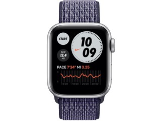 apple watch nike se 40mm silver aluminum purple pulse nike sport loop
