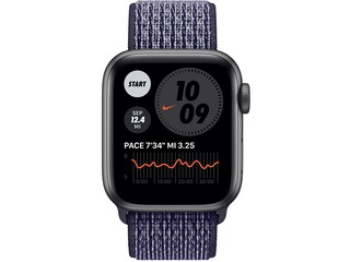 apple watch nike se 40mm space gray aluminum purple pulse nike sport loop